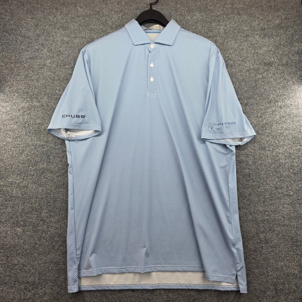 Holderness & Bourne Mens The Byrd Polo Shirt XL Geometric Tailored Fit‎
